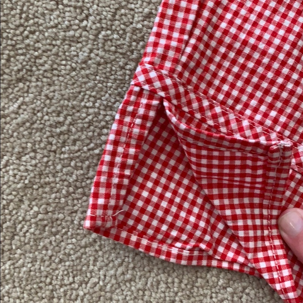 Red checkered capris - Picture 3 of 4